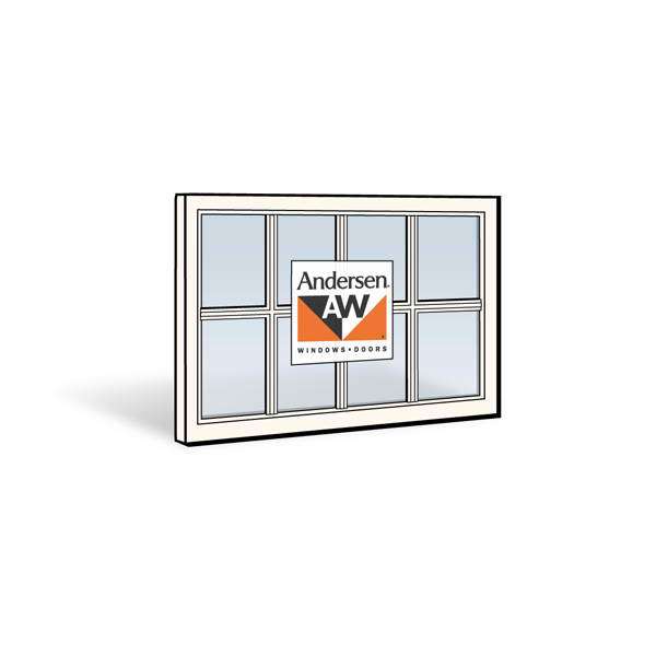 Andersen 3046 Upper Sash with White Exterior and White Interior with Dual-Pane Finelight Glass | WindowParts.com.